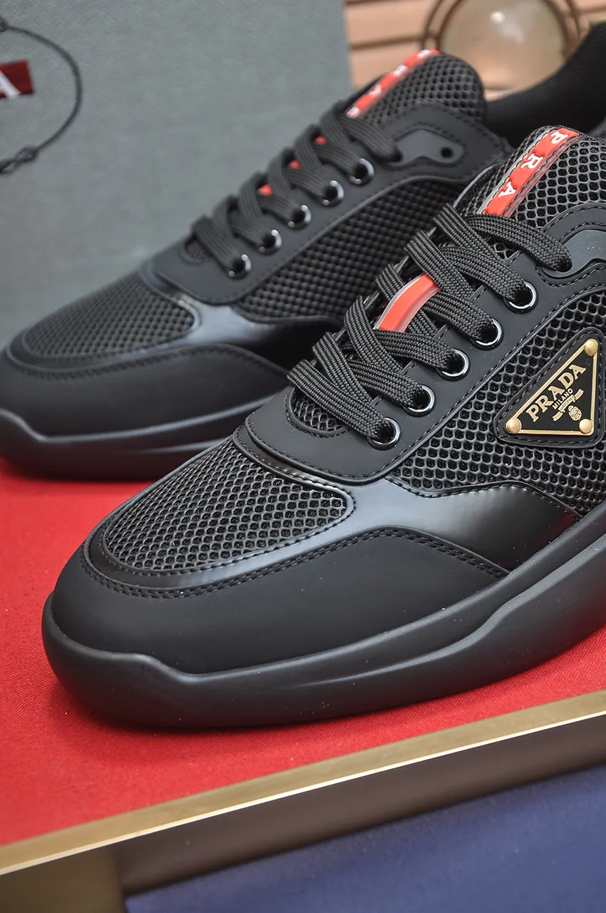 Men's shoes 💰620💶 [PRADA] Top original, new season, high quality original goods, top high mercerized cowhide combined with original breathable fabric + imported glue, imported stretch fabric inside with original cowhide feet, original thick outsole! Quality guaranteed! Code 38-45 (45 customized)